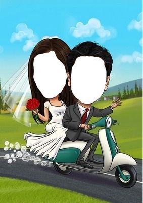 Couple Photo Frame Ideas, Caricature Photo, Caricature Design, Word Art Online, Wedding Couple Cartoon, New Photo Frame, Caricature Wedding, Wedding Caricature, Caricature From Photo