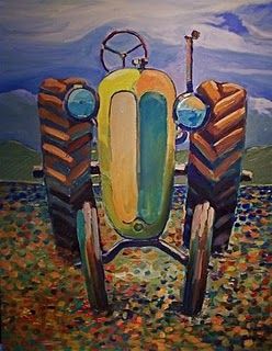 Tractor Painting, Tractor Art, Barn Painting, Farm Art, Cute Paintings, Fox Art, Art Appreciation, Pictures To Paint, Learn To Paint