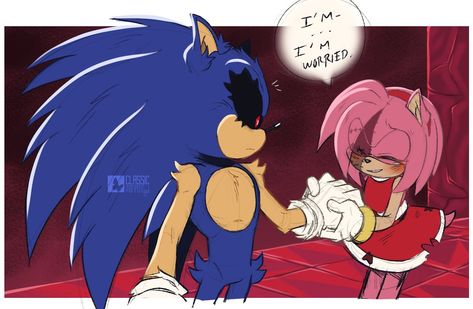 Sonic Exe X Amy, Classic Amy, Cute Sketch, Shadow And Amy, Amy The Hedgehog, Sonic Exe, Classic Sonic, Sonic Heroes, Sonic And Amy