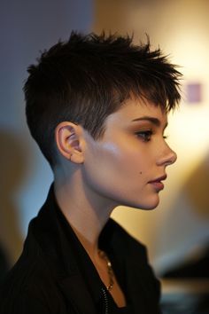 Women With Buzzed Hair, Womens Fade Haircut, Braid From Top Of Head, Short Androgynous Hair, Short Hair Androgynous, Super Short Hairstyle Women, Super Short Hair For Women, Super Short Hair Styles, Super Short Haircuts For Women