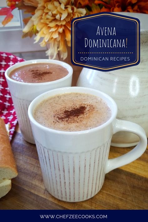 Avena Dominicana is a Dominican Oatmeal Drink that's perfect for breakfast. It's a hearty and filling drink that's perfect for starting your day! This traditional drink is made two ways both of which are delicious! #ChefZeeCooks #Avena #OatmealRecipes #DominicanRecipes Dominican Recipes Desserts, Dominican Avena Recipes, Spanish Oatmeal Recipes, Avena Dominican Recipe, Dominican Republic Traditional Food, Oatmeal Drink Recipes, Dominican Oatmeal Recipe, Puerto Rican Oatmeal, Puerto Rican Avena