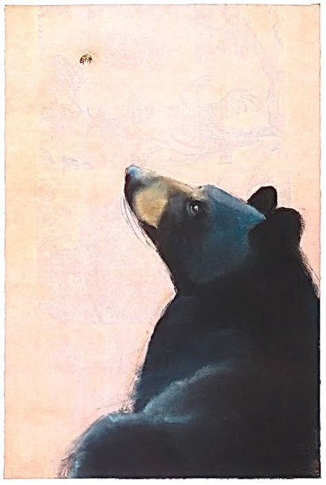 Black Bear Watercolor, Easy Bear Painting, Black Bear Illustration, Bear Illustration Art, Polar Bear Drawing, Black Bears Art, Bear Painting, Watercolor Paintings Of Animals, Bear Artwork