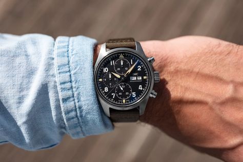 A Week On The Wrist: The IWC Pilot's Watch Chronograph Spitfire - HODINKEE Iwc Spitfire, Iwc Chronograph, Flieger Watch, Iwc Pilot Chronograph, Iwc Watches Pilot, Iwc Pilot, Iwc Watches, Divers Watch, Pilot Watch