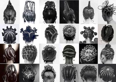 West African braided hairstyles (traditional) African Photoshoot, African Hair History, Black Hair History, Photoshoot Moodboard, Hair Threading, Traditional Hairstyle, Hair Afro, Fake Hair, Amazing Hair