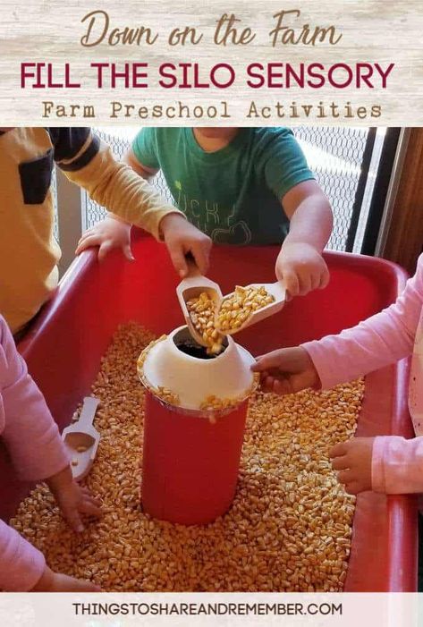 Seed Sensory Bin, Gardening Preschool, Farm Theme Preschool Activities, Farm Sensory, Farm Sensory Bin, Sensory Bin For Toddlers, Farm Activities Preschool, Farm Animals Preschool, Farm Lessons