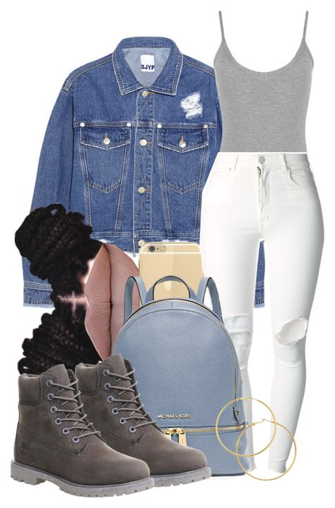 Dope Swag Outfits, Timberland Outfits, Grey Booties, Swag Outfits For Girls, Melissa Odabash, Blue Jean Jacket, Evening Jackets, Dope Fashion, Girls Fashion Clothes