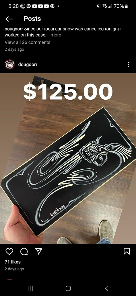 Lowrider Pinstripe Art, Pin Striping Art Design, Pinstripe Lettering, Pinstriping Lettering, Pinstripe Designs, Paint Practice, Art Photo Ideas, Auto Graphics, Custom Paint Motorcycle