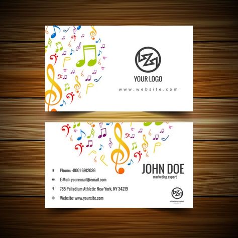 Music visiting card Free Vector | Free Vector #Freepik #freevector #logo #business-card #business #music Music Business Cards Design, Musician Business Card, Free Printable Card Templates, Music Business Cards, Visiting Card Templates, Examples Of Business Cards, Business Card Template Psd, Happy Navratri Images, Card Inspo