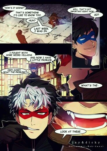 Nightwing and batman beyond Asian Tim Drake, Jason Todd Sleeping, Korean Time, Batman Funny, Batman Comic Art, Dc Comics Artwork, Im Batman, Tim Drake, Dc Memes