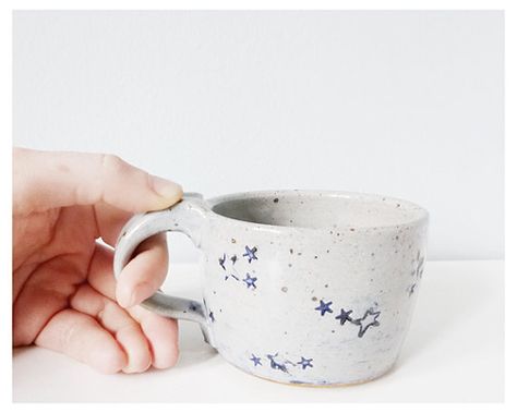 Ceramics Cup, Star Clusters, Handmade Cups, Grey Ceramics, Handmade Modern, Ceramic Cup, Pottery Painting, Cute Mugs, Clay Pottery