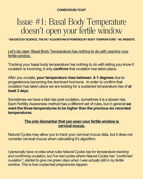 I get asked about Natural Cycles all the time & have heard enough unplanned NC babies that it is time to lay it all out for you. If you don’t want to be on birth control, I highly and I mean HIGHLY recommend learning a proper Fertility Awareness Method. If you aren’t practicing a method then you may not be using FAM in an effective pregnancy prevention/ pregnancy achieving type of way. The medical industry & the media may try to convince you that FAM is “too complicated” and it is “too har... Fam Birth Control, Fertility Awareness Method Chart, Natural Contraception Methods, Cycle Tracking, Fertility Awareness Method, Basal Body Temperature, Natural Cycles, Contraception Methods, Fertility Awareness