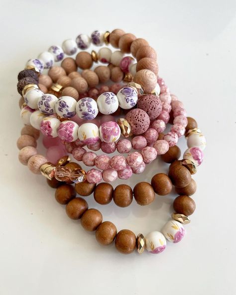 Colorful Beads Stretch Bracelet For Spring Gifts, Adjustable Stretch Bracelet For Spring, Spring Bracelet Ideas, Spring Season Pink Bracelet Jewelry, Easter Bracelet Ideas, Easter Beaded Bracelets, Spring Crystal Bracelet Gift, Adjustable, Aromatherapy Bracelet, Spring Bracelet