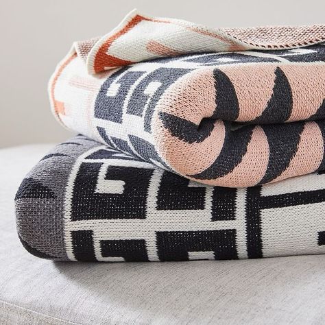 Our Felix Throws getting their closeups 🔎 #modernthrow #cozyhome February 13, Modern Throws, West Elm, Recycled Cotton, Cozy House, Habitat, Dean, Coin Purse, Key