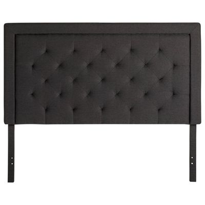 Malouf Headboard Brookside Upholstered Rectangle Charcoal Headboard, Wall Mounted Headboards, Diamond Tufted Headboard, Diamond Tufting, Full Headboard, Black Headboard, Larch Wood, Tall Headboard, Twin Headboard