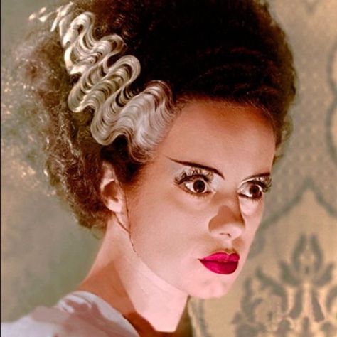 Meet your Posher, Chloe 1950s Hair Tutorial, Frankenstein Hair, Bride Of Frankenstein Hair, Bride Frankenstein, Bride Of Frankenstein Makeup, Frankenstein Makeup, Bride Of Frankenstein Costume, Chloe's Closet, Elsa Lanchester