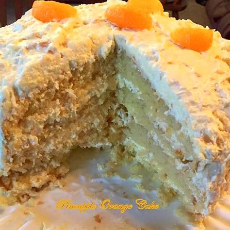 ~ Pineapple Orange Cake ~ Pineapple Orange Cake, Millionaire Cake, Million Dollar Cake Recipe, Million Dollar Cake, Dollar Cake, Orange Pineapple Cake, Apple Pudding, Strawberry Cake Easy, French Vanilla Cake