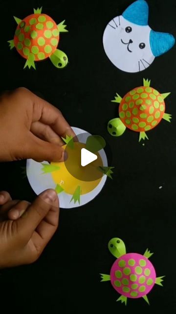 Tortoise Crafts For Kids, Tortoise Craft, Insta Reels, Free Preschool Worksheets, Free Preschool, Make Paper, Craft Activities For Kids, Preschool Worksheets, How To Make Paper