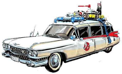 Ecto-1 Hello Zombie, Ghostbusters Poster, Ghostbusters Car, Slimer Ghostbusters, Famous Vehicles, Ghostbusters 1984, Ghostbusters Movie, Art Geek, Robert Mcginnis