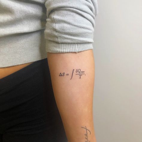 Tattoos About Control, Math Equation Tattoo, Physics Tattoo Science, Physics Tattoos Ideas, Subtle Science Tattoos, Formula Tattoo Physics, Relativity Tattoo, Scientific Diagram Tattoo, Physics Tattoo Ideas