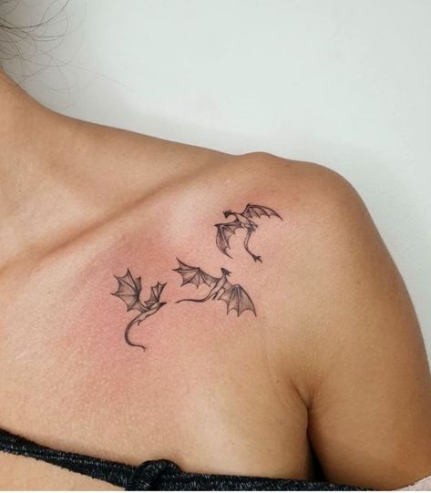 Thestral Tattoo, Miniature Tattoos, Game Of Thrones Tattoo, Small Dragon Tattoos, Bookish Tattoos, Bone Tattoo, Dragon Tattoo For Women, Bone Tattoos, Fantasy Tattoos