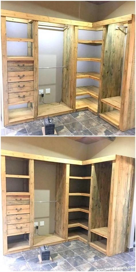 Pin by Kanfrznpza on Ideas para el hogar | Diy pallet furniture, Wooden pallet furniture, Closet remodel Closet Remodel, Diy Holz, Tables Diy, Diy Closet, Cardboard Furniture, Diy Cardboard, Diy Pallet Projects, Closet Designs, Wooden Pallets