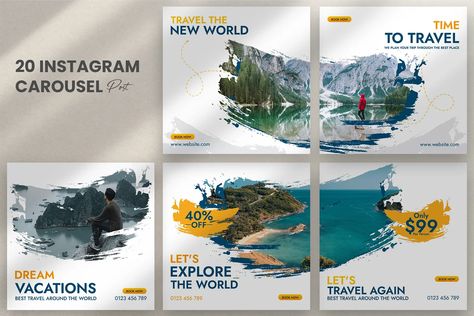 Travel Graphics, Social Style, Travel Playlist, Digital Advertising Design, Travel Post, Instagram Carousel, Tourism Day, Visual Hierarchy, Pet Day