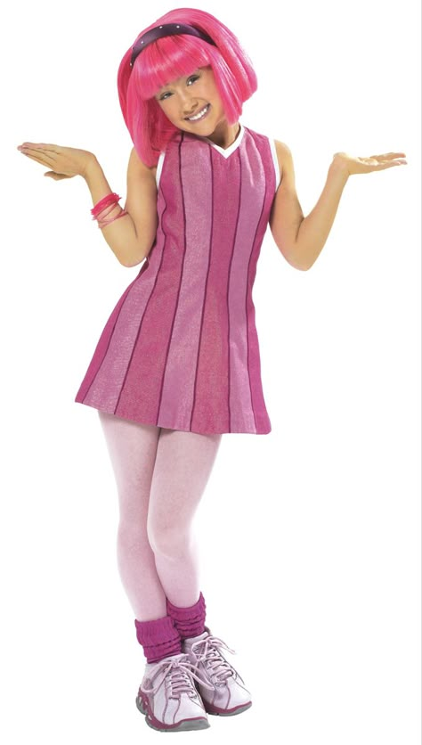 Lazy Town Costume, Lazy Town Girl, Stephanie Lazy Town, Lazy Town Stephanie Costume, Lazytown Stephanie, Carnaval Ideas, Halloween Party Girls, British Icons, 90s Nickelodeon