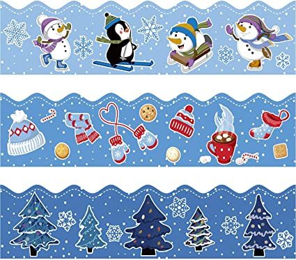 Chalkboard Border, Boarders For Bulletin Boards, Hawaii Crafts, Winter Bulletin Board, Diy Bulletin Board, Winter Bulletin, Winter Bulletin Boards, Christmas Bulletin Board, Christmas Tree Snowman