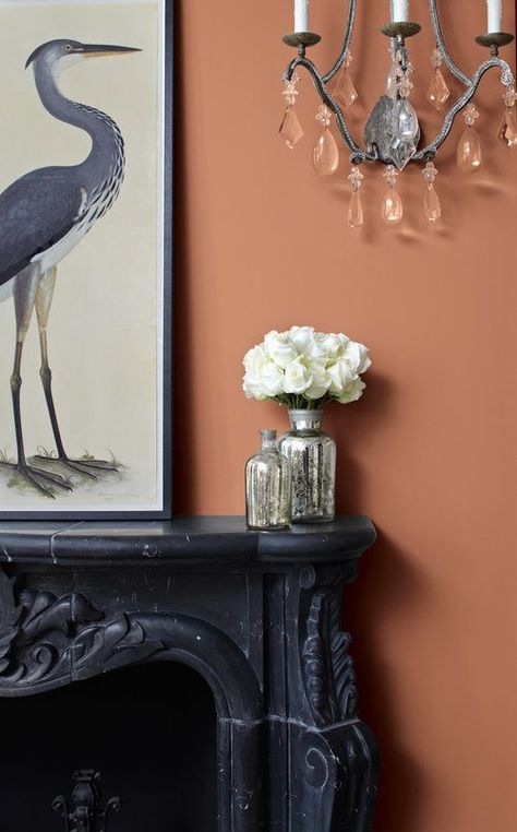 Trend Alert! Terracotta is Back, but is it Timeless? Terra Cotta Paint Color, Classic Interior Decor, Terracotta Paint, Summer Color Trends, Fall Living Room Decor, Fall Living Room, Dark Interiors, Pink Interior, Boho Interior