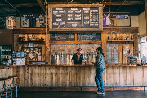 Brewery Architecture, Beer Drawing, Small Brewery, Brewery Bar, Brewery Design, Stone Brewing, Craft Beer Bar, Rustic Restaurant, American Beer