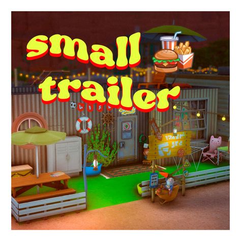 Small Trailer, Ts4 Cc, Maxis Match, Sims 4, Trailer