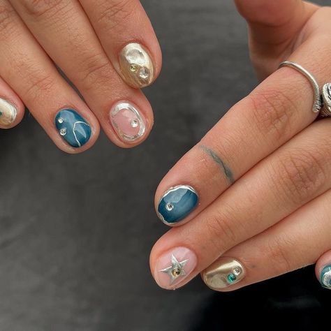 College Nails, Cute Simple Nails, Summery Nails, Short Acrylic Nails Designs, Minimalist Nails, Fire Nails, Dream Nails, Funky Nails, Nails Inspo