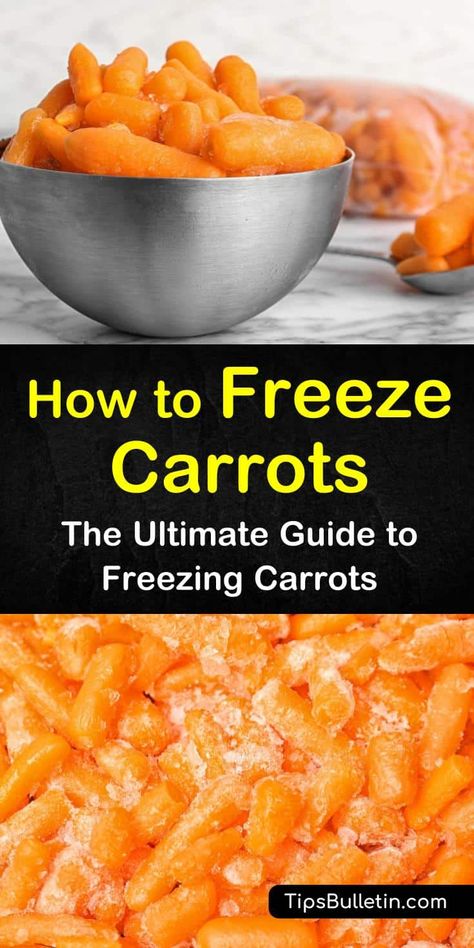 Preserve Carrots, How To Freeze Carrots, Raised Garden Beds Ideas, Carrots Garden, Freezing Carrots, Garden Beds Ideas, Freezing Food Guide, Carrots Healthy, Freezing Vegetables