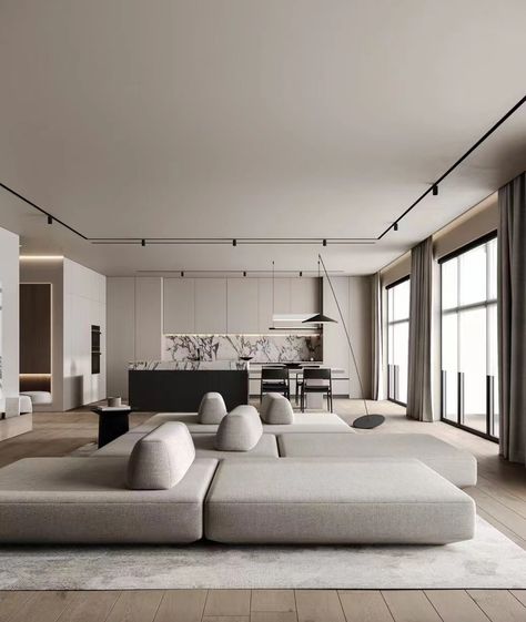 Dim Apartment, Living Divani Extra Soft, Modern Minimalist Living Room Minimalism, Modern Luxury Apartment, Minimal Living Room, Minimal Interior Design, Minimalist Apartment Style, Modern Minimalist Living Room, Minimalist Interior Design