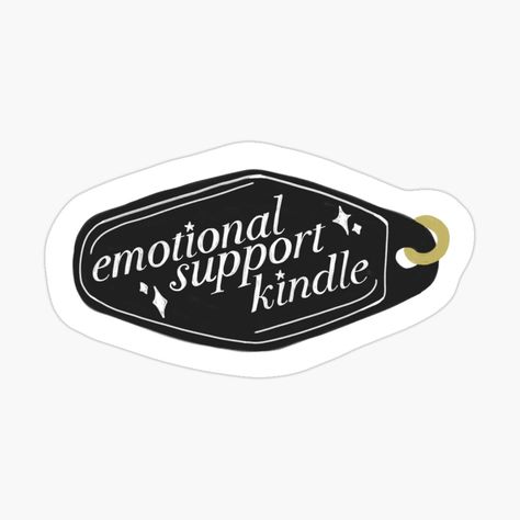 Books Stickers Black And White, Emotional Support Kindle, Kindle Stickers, Black And White Stickers, Png Aesthetic, Black Stickers, Black Books, Emotional Support, Sticker Book