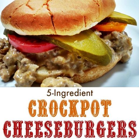 Crockpot Cheeseburgers Crockpot Cheeseburgers, Slow Cooker Kitchen, Easy Camping Meals, Cheese Burger, Easy Party Food, Freezer Meal, Freezer Cooking, Crock Pot Slow Cooker, Crockpot Recipes Slow Cooker