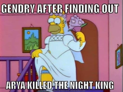 This one about how Episode 4 might play out: Arya Stark Memes, Game Of Thrones Jokes, Simpsons Meme, Laugh More, Crush Memes, Night King, The Simpson, Homer Simpson, Relationship Memes