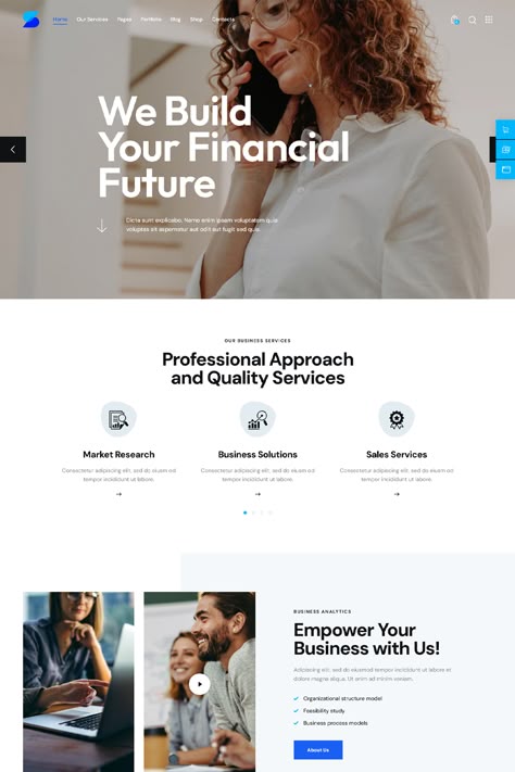 The "Investments - Business & Financial Advisor WordPress Theme" is a professional and versatile WordPress theme designed for financial advisors, investment firms, business consultants, and related industries. It offers a range of features and customization options tailored to create a visually appealing and functional website for financial and business services. Consulting Firm Website Design, Investment Website Design, Financial Website Design, Finance Website Design, Consulting Website Design, Business Consulting Website, Finance Advisor, Investment Website, Combat Gloves