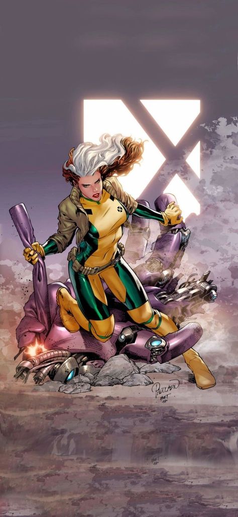 Rogue Wallpaper, X-men Wallpaper, Rogue Xmen, Wolverine Artwork, Superhero Pictures, Marvel Rogue, Xmen Comics, Adventure Time Characters, Marvel Tattoos