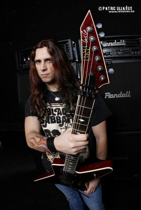 Gus G Metalhead Guy, Gus G, Esp Guitars, Female Musicians, Long Locks, Guitar Hero, Custom Guitars, Male Portrait, Guitar Player