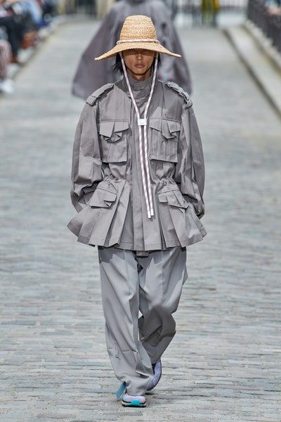 Louis Vuitton Spring 2020 Menswear Collection - Vogue Parker Jacket, Timberland Heels, Timberland Outfits, Fashion Career, Paris Fashion Week Runway, Toms Shoes Outlet, Timberland Style, Fashionable Snow Boots, Louis Vuitton Damier Azur