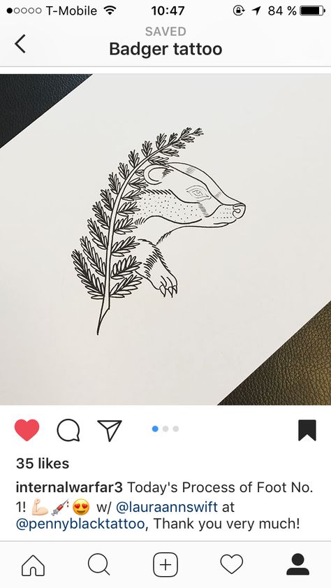 Badger Tattoo Simple, Hufflepuff Tattoo Ideas, Jd Tattoo, Hufflepuff Tattoo, Badger Tattoo, Hp Tattoo, Z Tattoo, Sibling Tattoos, Harry Potter Tattoos