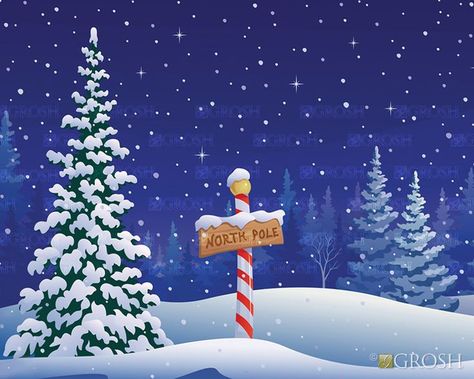 North Pole Background, Winter Paintings, Christmas Barn, Winter Painting, Christmas Backdrops, Christmas 2022, Chalkboard Art, Christmas In July, Christmas Images