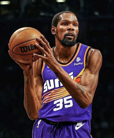 Kevin Durant - Phoenix Suns #35 Kevin Durant Phoenix Suns, Kd Suns, Phoenix Suns Wallpaper, Suns Wallpaper, Nba Kevin Durant, Kevin Durant Wallpapers, Basketball Board, Aau Basketball, Rugby 7s