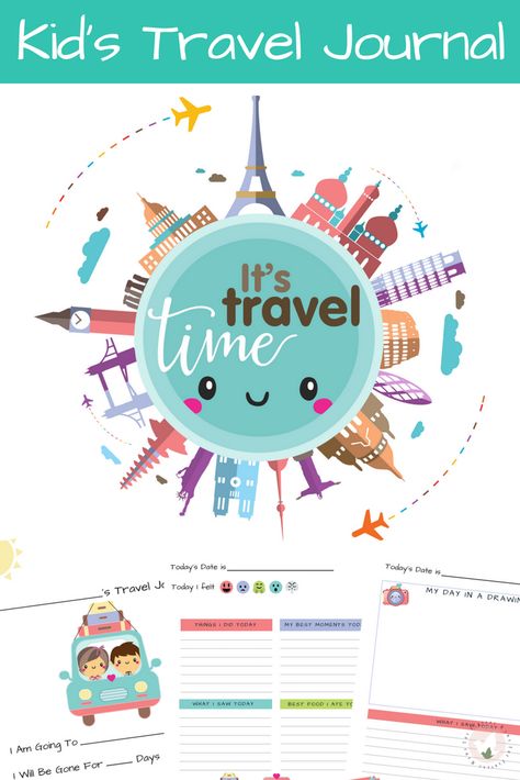 Travel Journal Prompts, Drawing Pages, Kids Travel Journal, Kid Friendly Vacations, Travel Printables, Kids Vacation, Caran D'ache, Kids Travel, Kids Journal