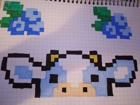 Pixel Art Pattern Stitch, Graphing Paper Art, Strawberry Cow Pixel Art, Pixel Art Drawings Ideas, Easy Pixel Art Disney, Pixel Cow, Pixel Drawing Aesthetic, Cute Pixel Drawing, Pixel Art Aesthetic Easy