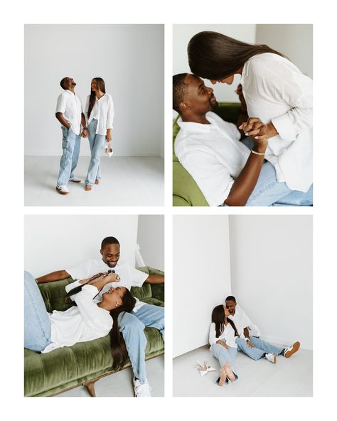 These studio moments with Lexie + Jay made me feel like I want to do engagement sessions inside forever 🥲 . . . #austinweddingphotographer #sanantonioweddingphotographer #studioengagementsession #thelumenroom Studio Engagement Photos Black Couple, Inside Engagement Photos, Engagement Photos In Studio, Engagement Photos Black Couples, Studio Engagement Photos, Black Couple, Austin Wedding Photographer, Engagement Sessions, Studio Shoot