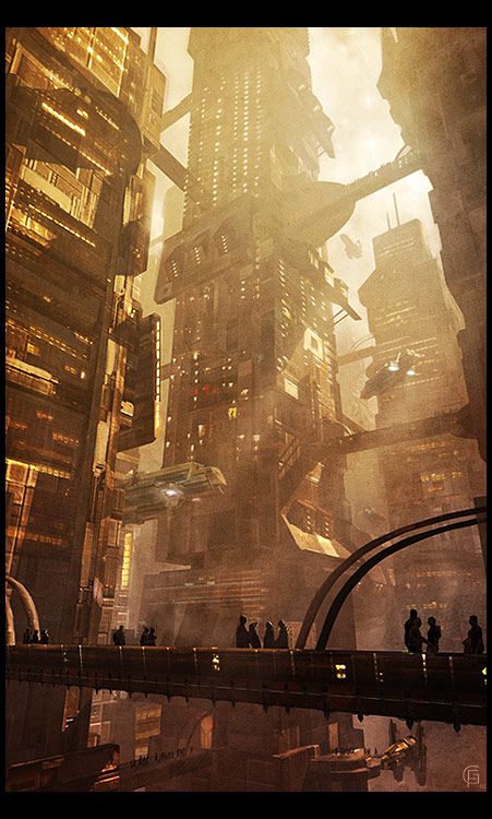 Solaris Cover 2 by gregmks on DeviantArt Sci Fi Landscape, Sci Fi City, Sci Fi Environment, New Retro Wave, Cyberpunk City, Arte Cyberpunk, Fantasy City, Futuristic City, Science Fiction Art