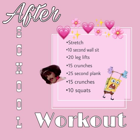 Work Out For Teenage Girl, After School Workout Routine, Before School Workout, After School Workout For Teens, After School Workout, Teenager Workout Routine, Workout For 13 Yo Girl, After School Routine 3:30, School Workout