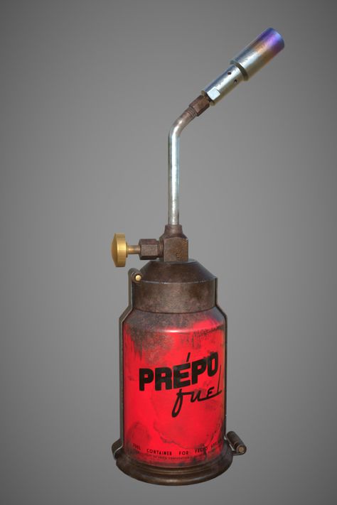 ArtStation - Prepo Fuel Blow Torch, Trey Sharp Blow Torch, Gouache Illustrations, Apocalypse Survival, Object Drawing, Fallout New Vegas, Game Props, Fantasy Beasts, Zombie Apocalypse, Game Artwork